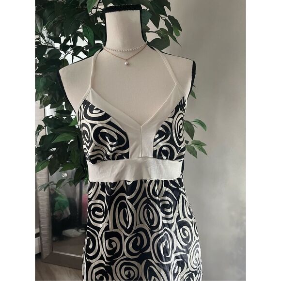 Y2k halter  dress black and white - Picture 1 of 3